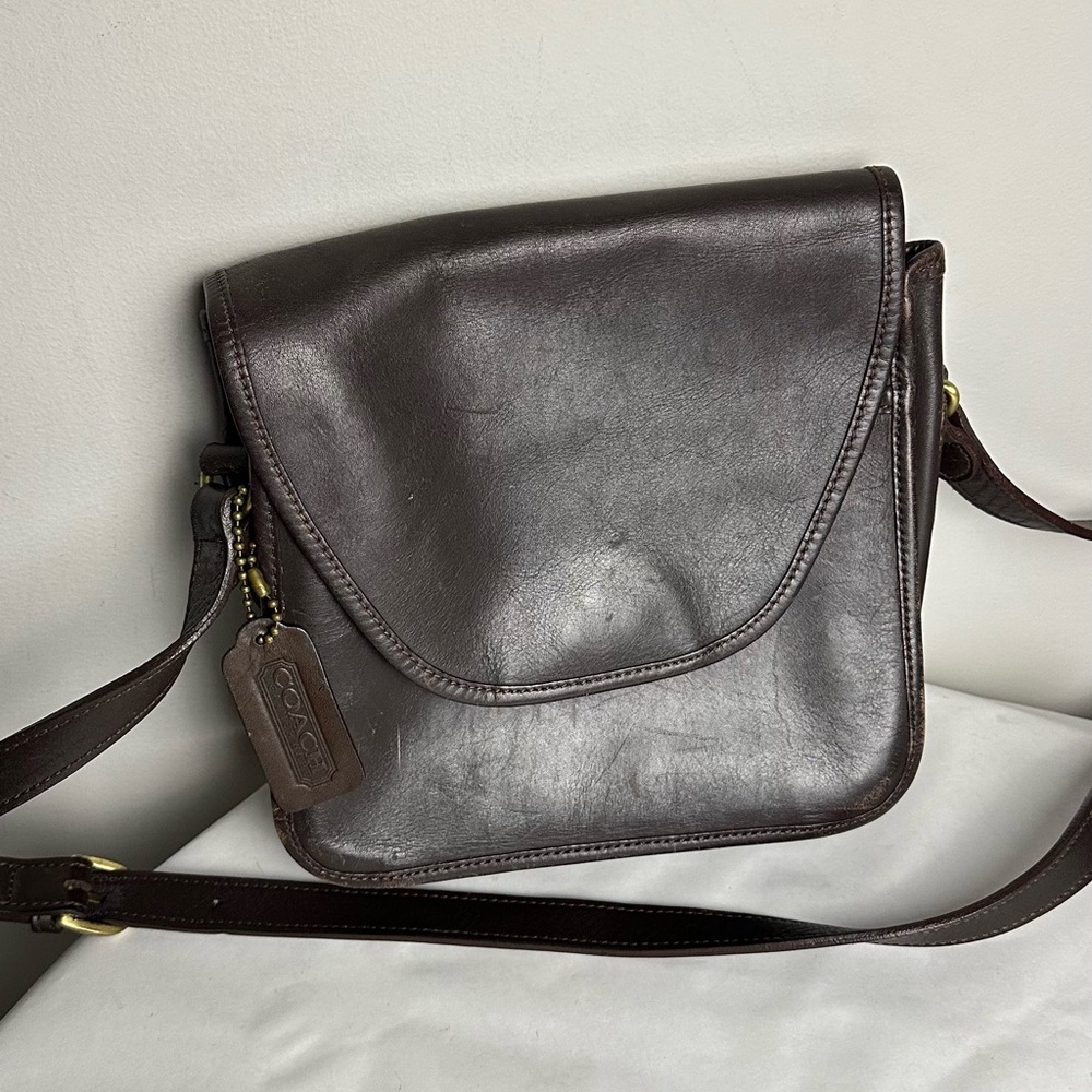 Coach Vintage Lindsay Brown Leather Crossbody Bag